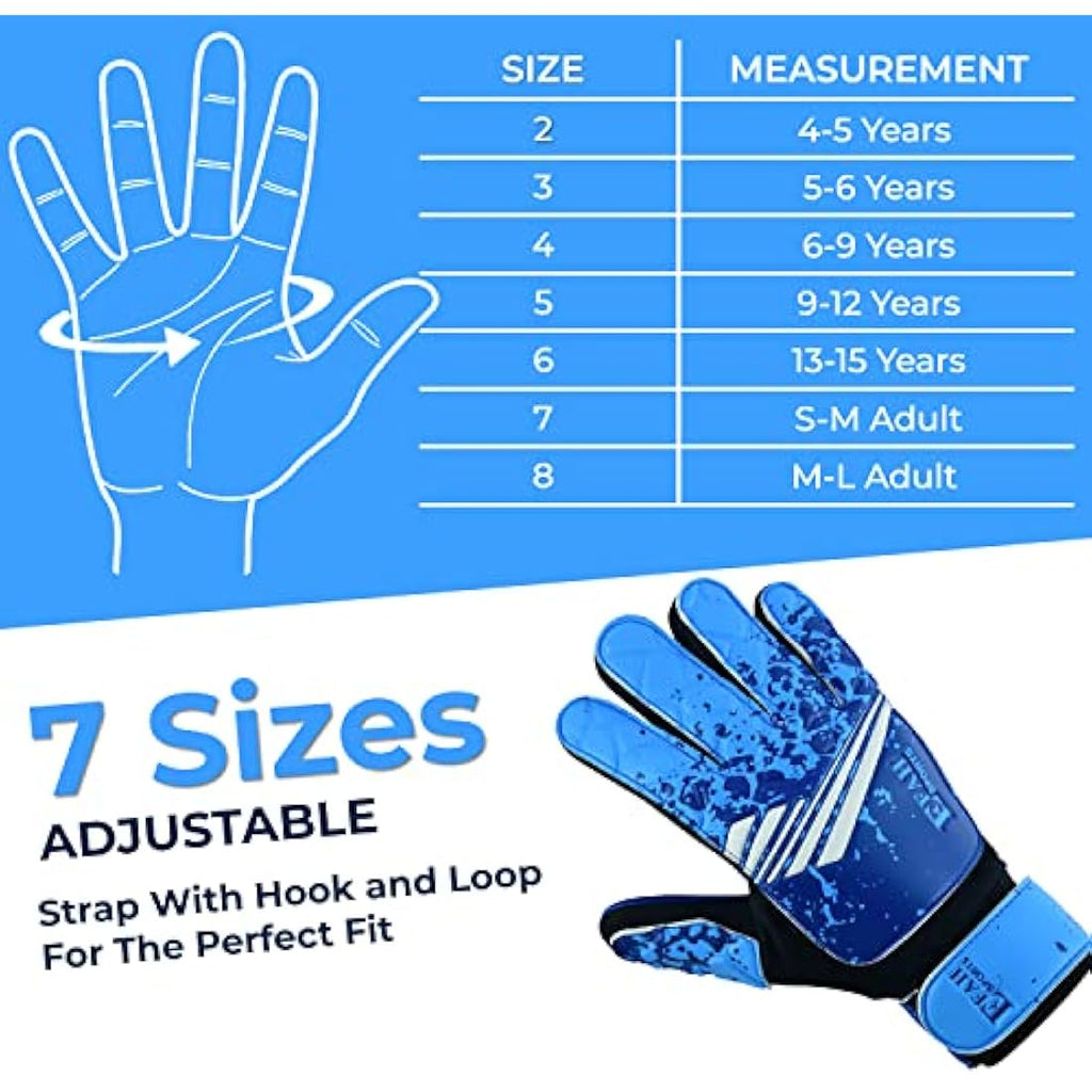 EFAH SPORTS Kids Soccer Goalkeeper Gloves – Youth Goalie Super Grip