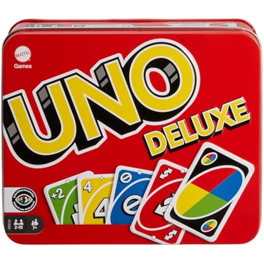 Mattel Games UNO Deluxe Card Game - Classic Family Game in Storage Tin