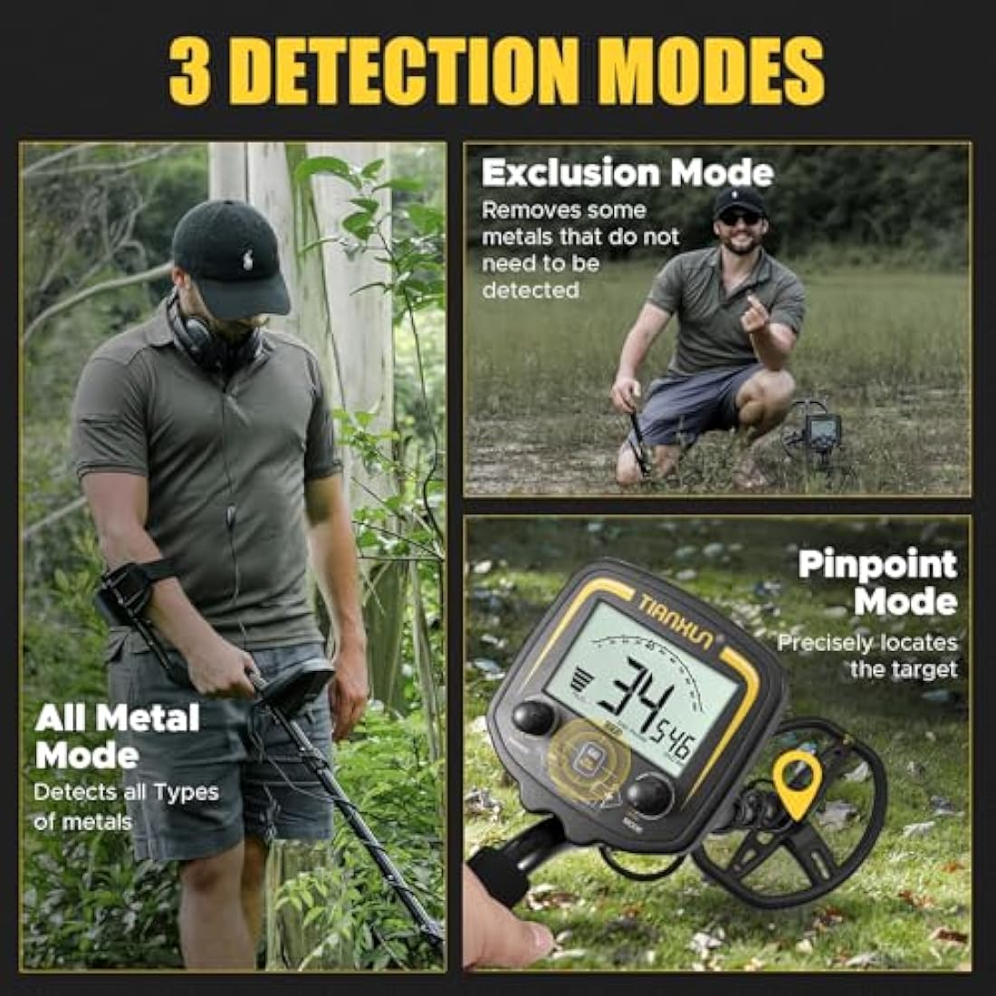Hazlewolke Professional Metal Detector | 11" Waterproof Coil Gold Finder