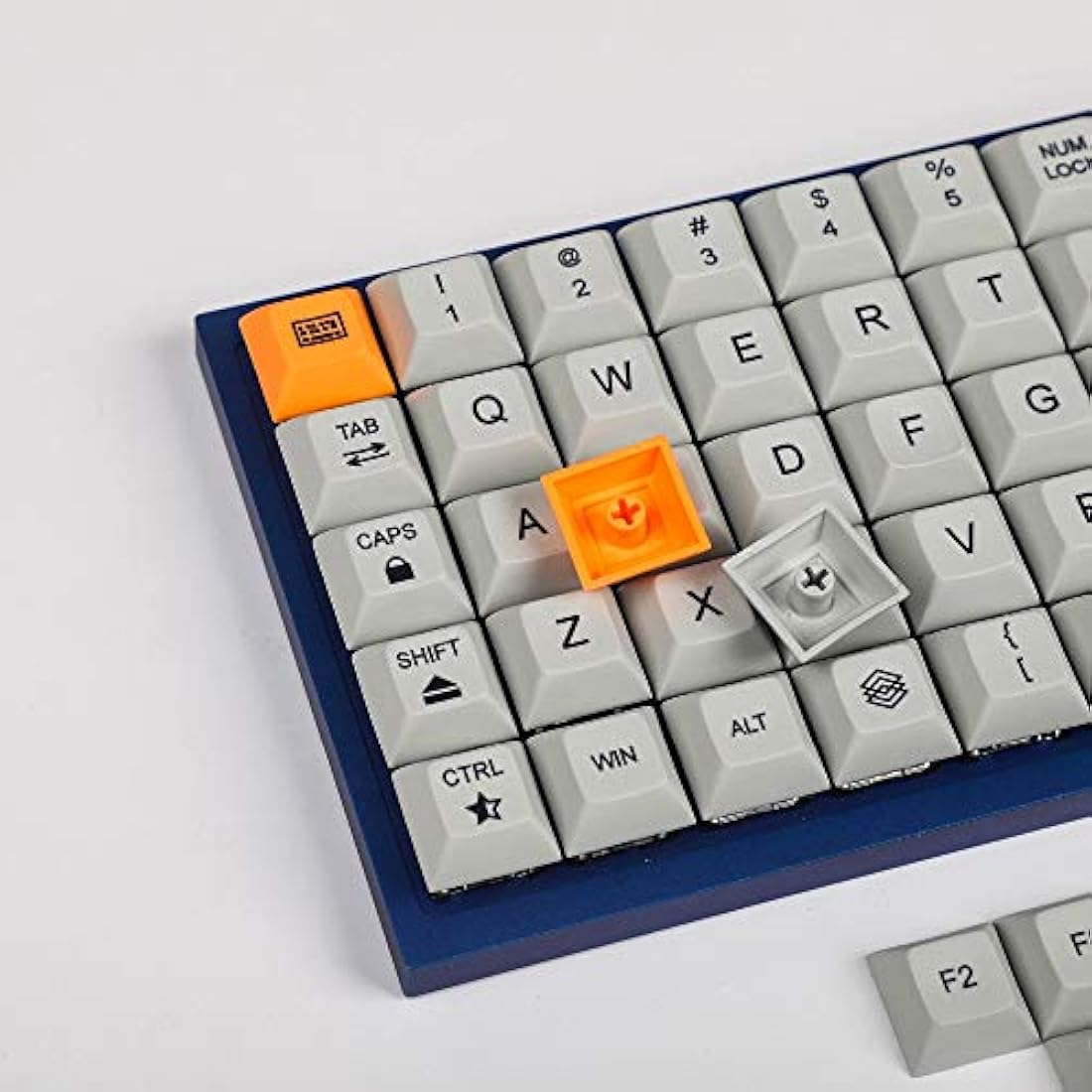 YMDK DSA Dye Sub PBT Keycaps for Ortholinear MX Keyboards | 107 Keys