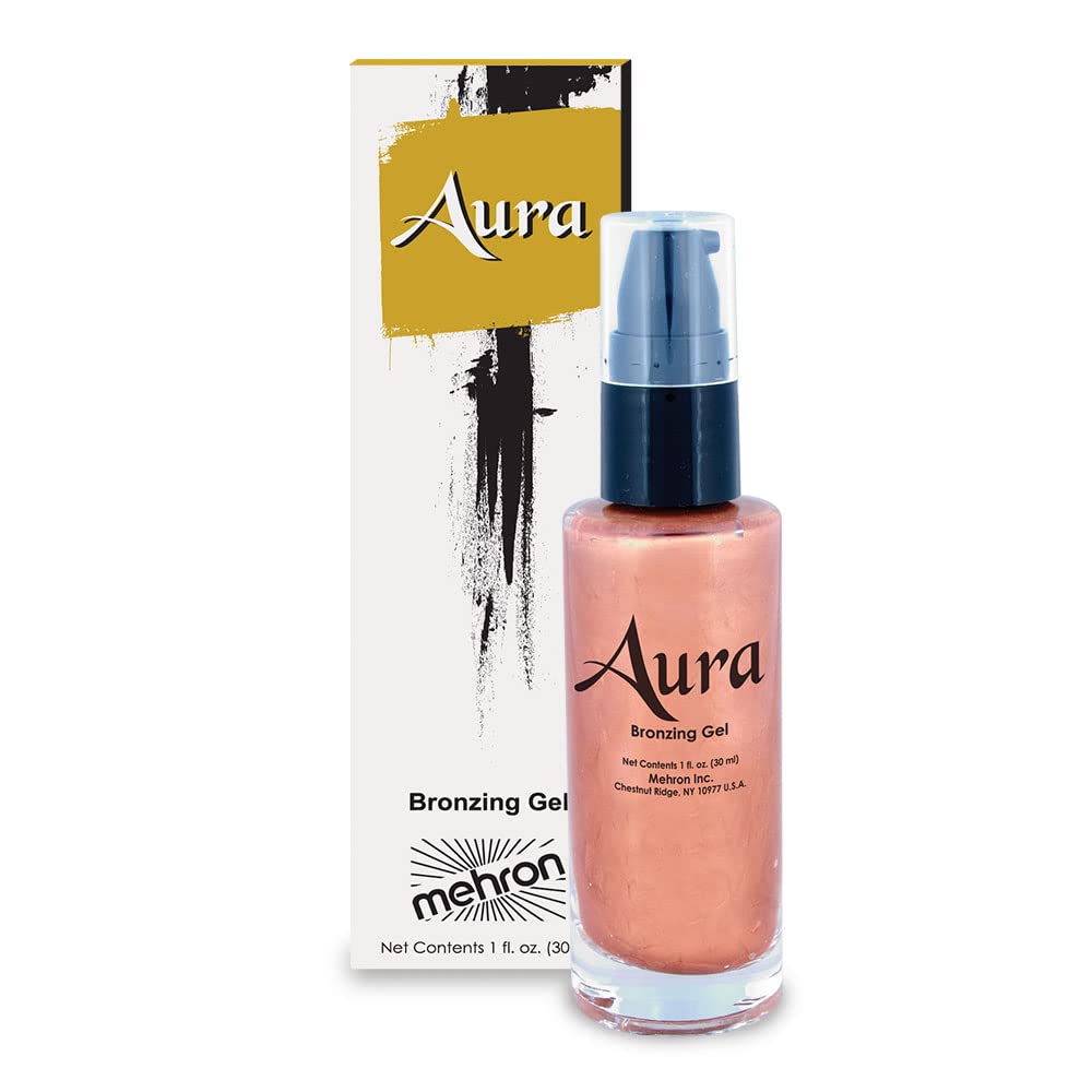 Mehron Professional Aura Bronzing Gel for Face and Body - 1oz Bottle