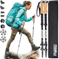Foxelli Carbon Fiber Trekking Poles – Lightweight Collapsible Hiking Sticks