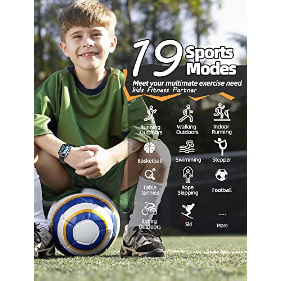 Slothcloud Kids Smart Watch – IP68 Waterproof Fitness Tracker for Boys Girls