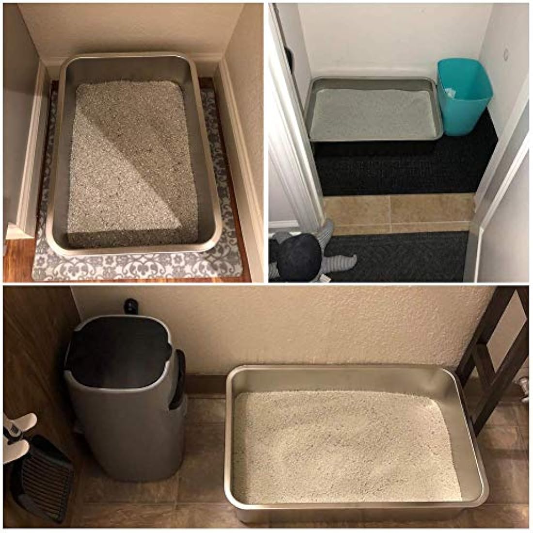 Yangbaga Stainless Steel Cat Litter Tray – Large Odorless Box