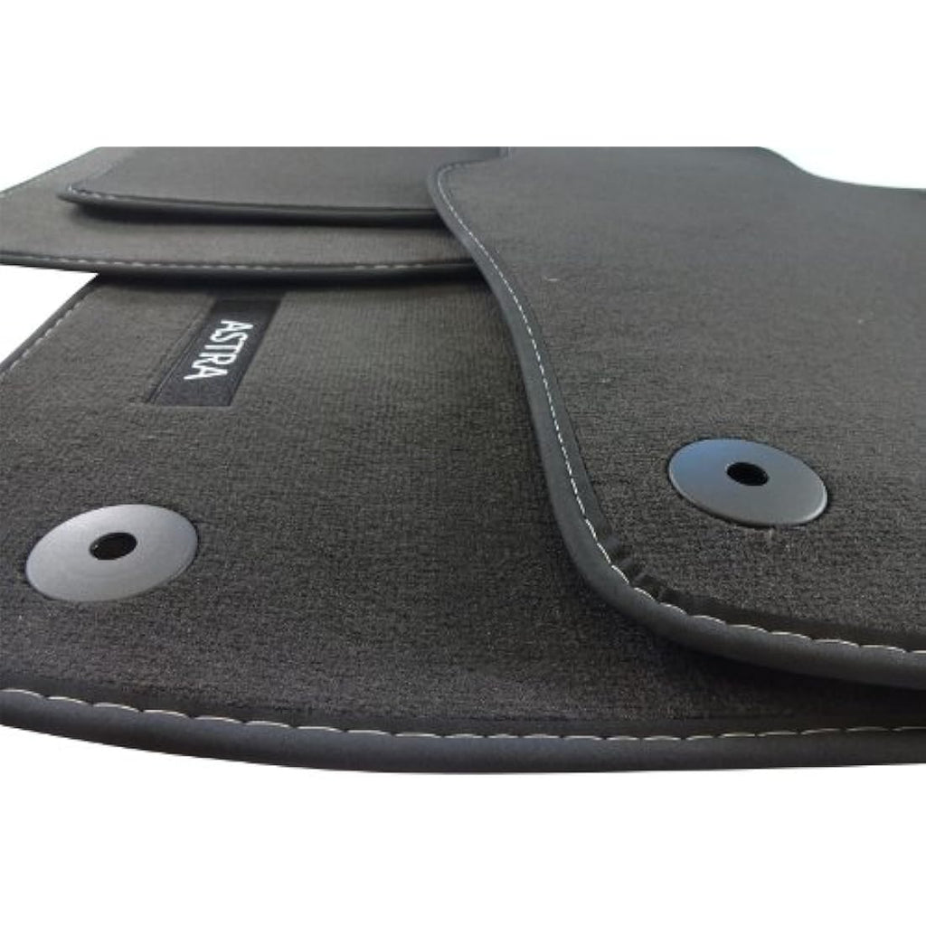 Vauxhall Astra H Car Floor Mats – Tailored Black Velour Set of 4
