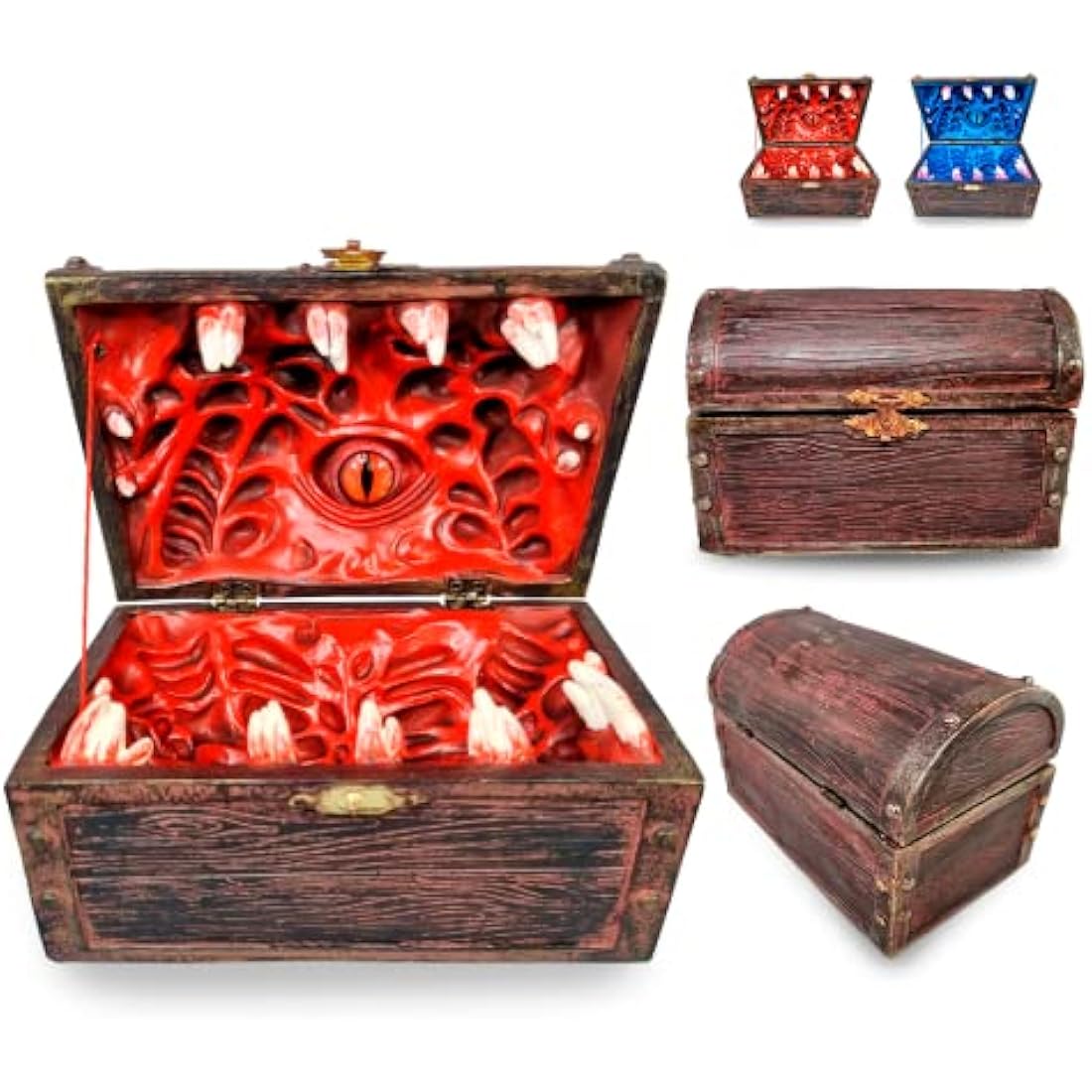 Power Beast Mimic Chest Dice Storage Box with Glass Eye - D&D RPG Gear