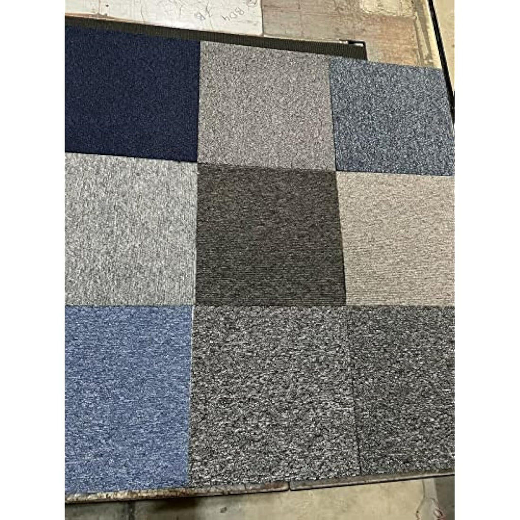Heavy Duty Carpet Tiles – 12 Pack Mixed Colours (40x40cm)