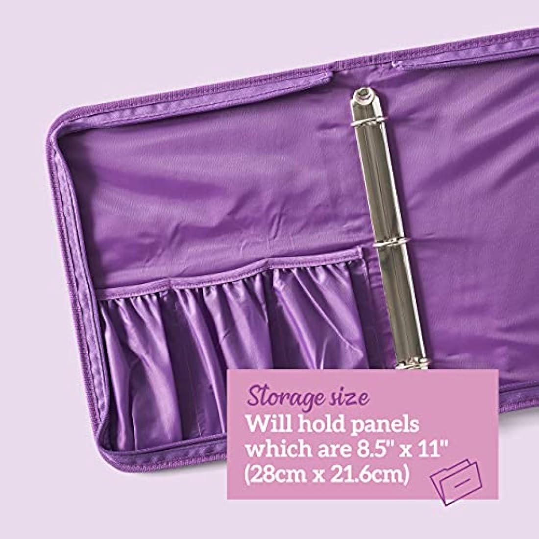 Crafter’s Companion Large Die & Stamp Storage Folder – Purple Fabric