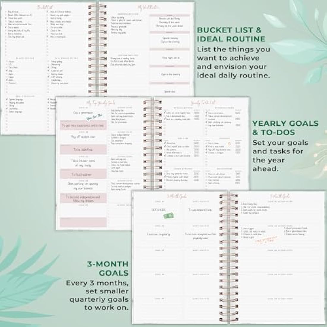 Planberry Undated Hourly Schedule Planner – Large Productivity Organizer