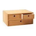KIRIGEN Solid Wood Desktop Organizer | 3-Drawer Office Storage Cabinet