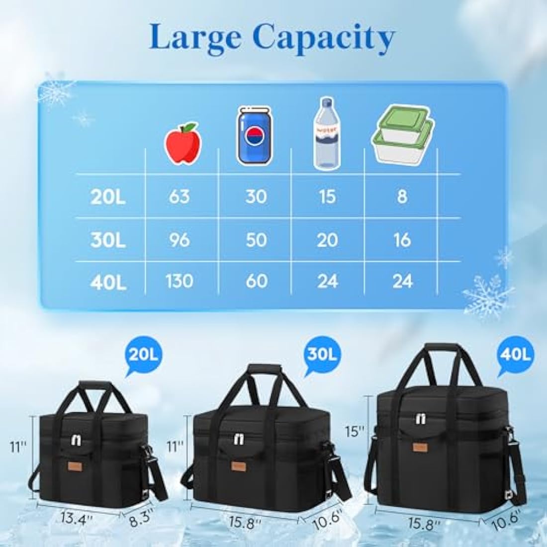 Lifewit 40L Soft Cooler Bag | Large Insulated Leak-Proof Picnic Bag