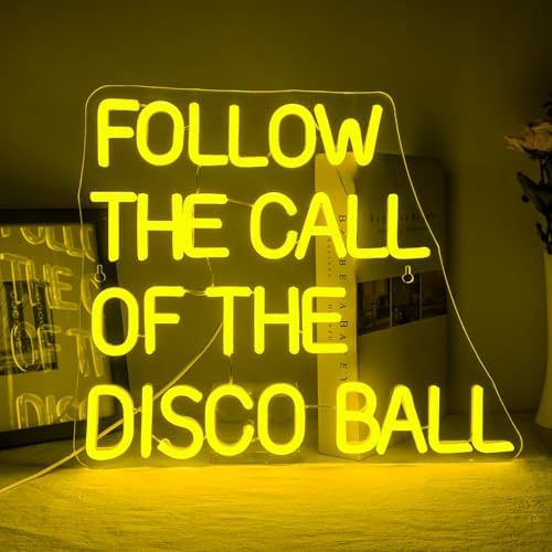 Ineonlife Follow the Call of the Disco Ball Neon Sign | Dimmable LED
