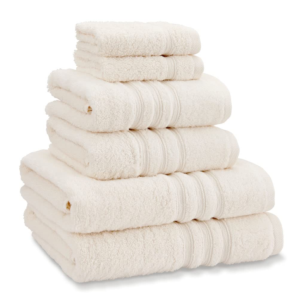 Catherine Lansfield Zero Twist 100% Cotton 6 Piece Towel Bale – Cream