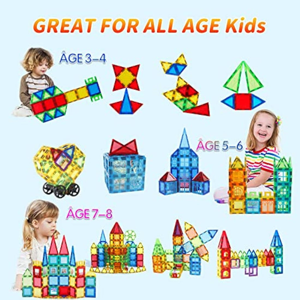 Magblock 100PCS Magnetic Building Blocks – STEM Educational Tiles Set