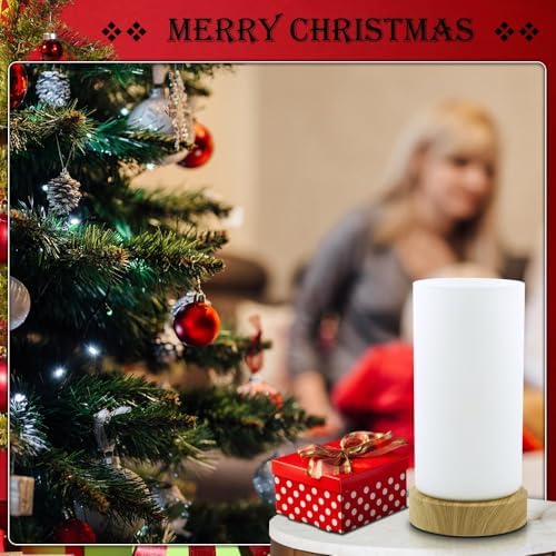 Jolof Store Touch Control Bedside Lamp – Dimmable Wood Base LED, 2 Pack