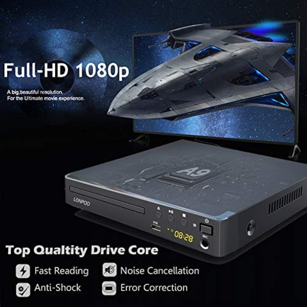 Multi-Region DVD Player – 1080p HDMI Upscaling & USB (LP-099UK)