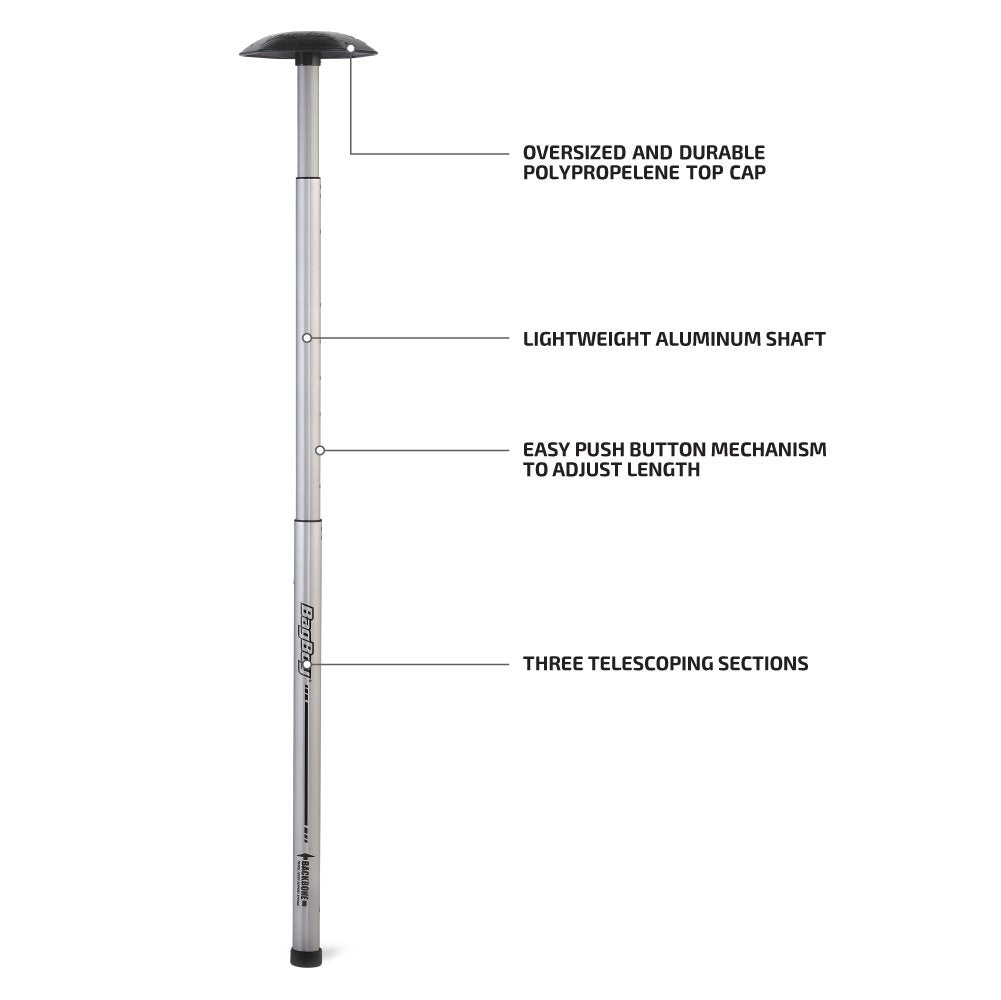 Bag Boy Backbone Golf Travel Cover Support – Adjustable Aluminum, Silver