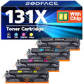 SODFACE 131X 131A Toner Cartridge 4-Pack for HP LaserJet Pro M276nw M251n