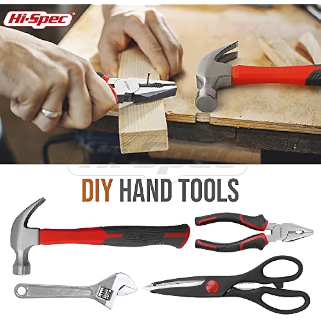Hi-Spec 54pc Home & Office DIY Tool Kit – Essential Hand Tool Set