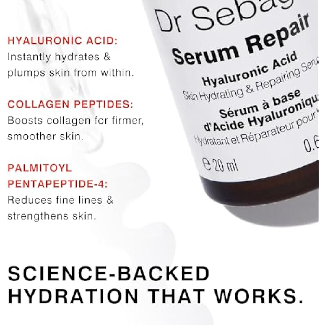 Dr Sebagh Serum Repair – Hyaluronic Acid & Collagen Anti-Aging Serum 20ml