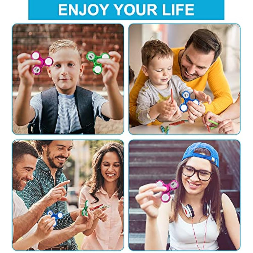 Dilabnda LED Fidget Spinner 6-Pack – Glow in The Dark Sensory Toys