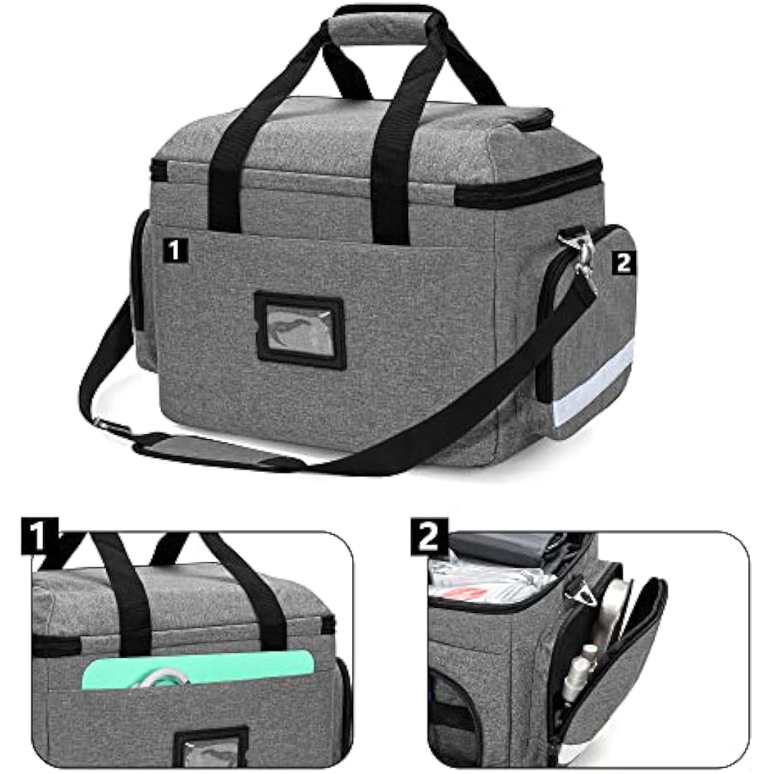 First Responder Bag – EMT Trauma Medical Organizer, Gray