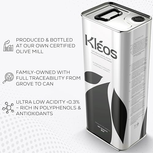 Kleos Extra Virgin Olive Oil – 5L Cold-Pressed Greek Koroneiki Olives