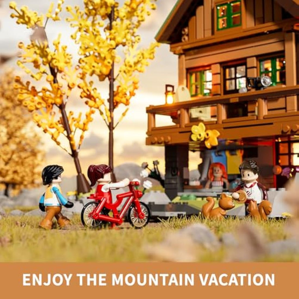 FUNWHOLE Mountain Cabin Modular Building Blocks Set - 2255 Pcs