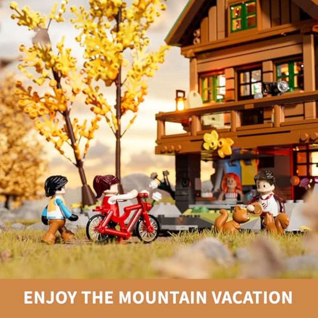 FUNWHOLE Mountain Cabin Modular Building Blocks Set - 2255 Pcs