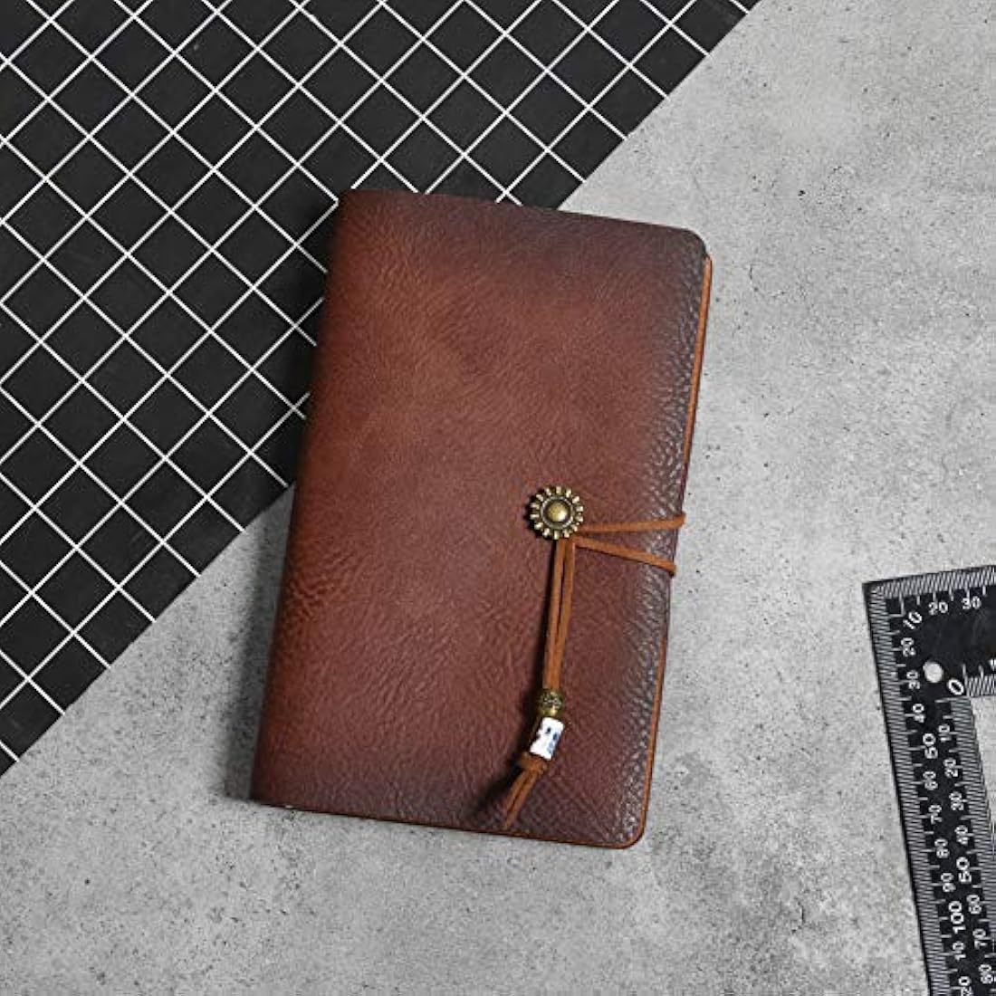 Jolof Store A6 Leather Refillable 6 Ring Binder Notebook – Coffee
