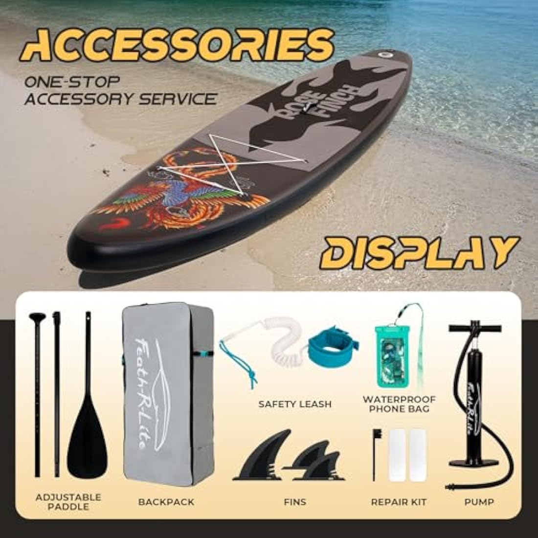 FEATH-R-LITE 11' Inflatable Stand Up Paddle Board - Phoenix Design