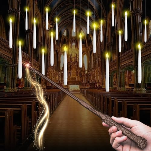 Jolof Store Flameless Floating Candles with Wand Remote - 20 PC LED Set