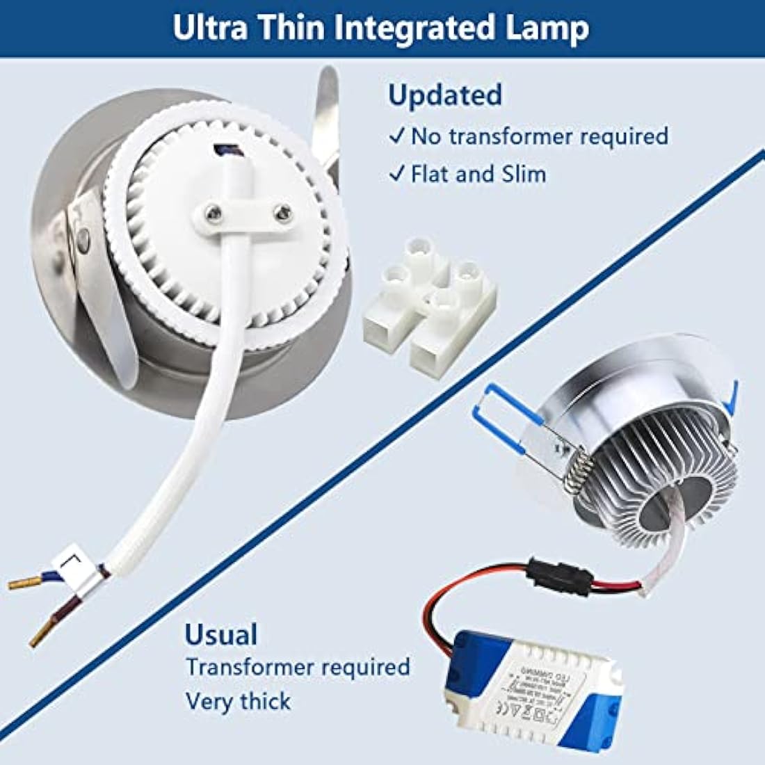 HiBay 10-Pack 5W LED Recessed Downlights | IP44 Chrome Warm White