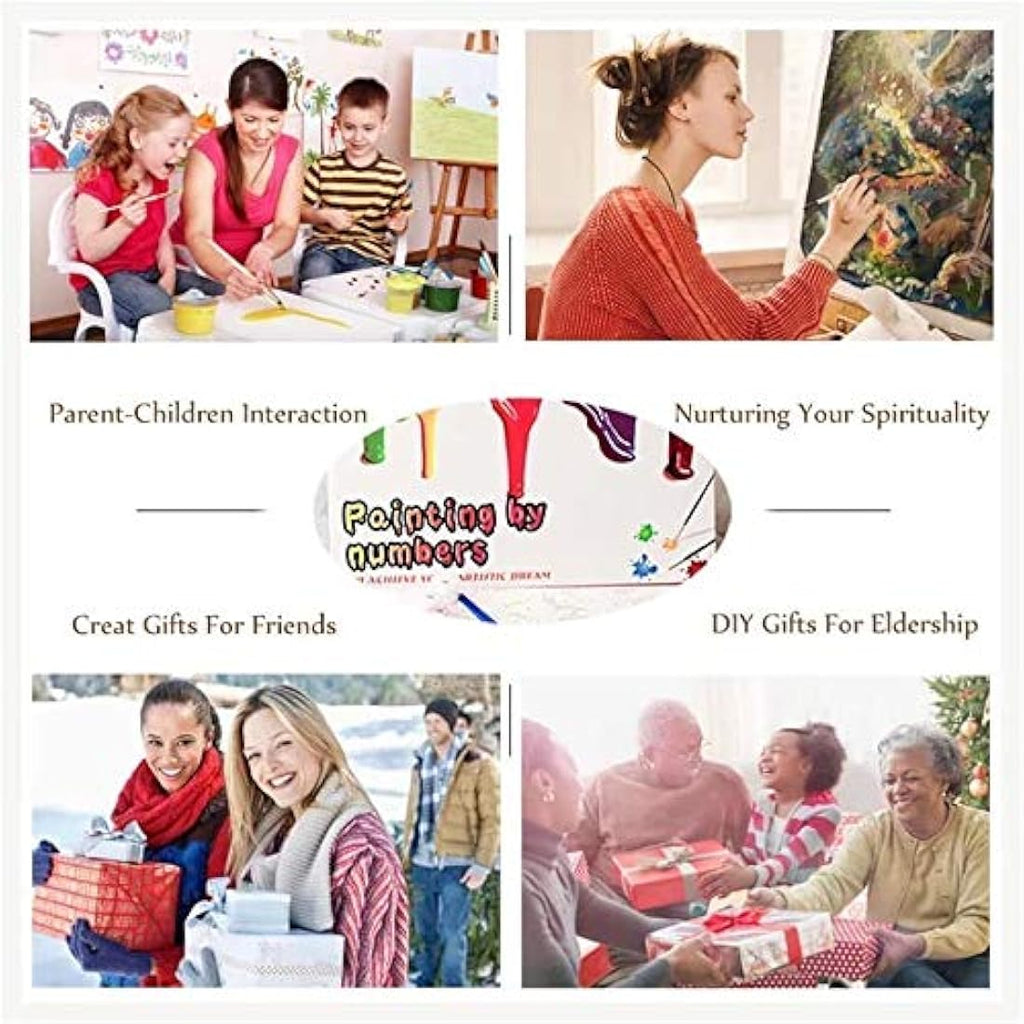 Jolof Store Paint by Numbers Kit for Adults & Kids - Boat DIY Canvas 16x20