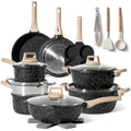 Just Perfecto 21-Piece Non-Stick Granite Cookware Set – Induction Black