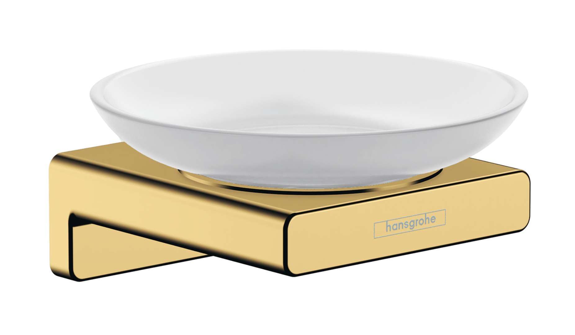 hansgrohe AddStoris Wall-Mounted Soap Dish - Polished Gold Optic Glass