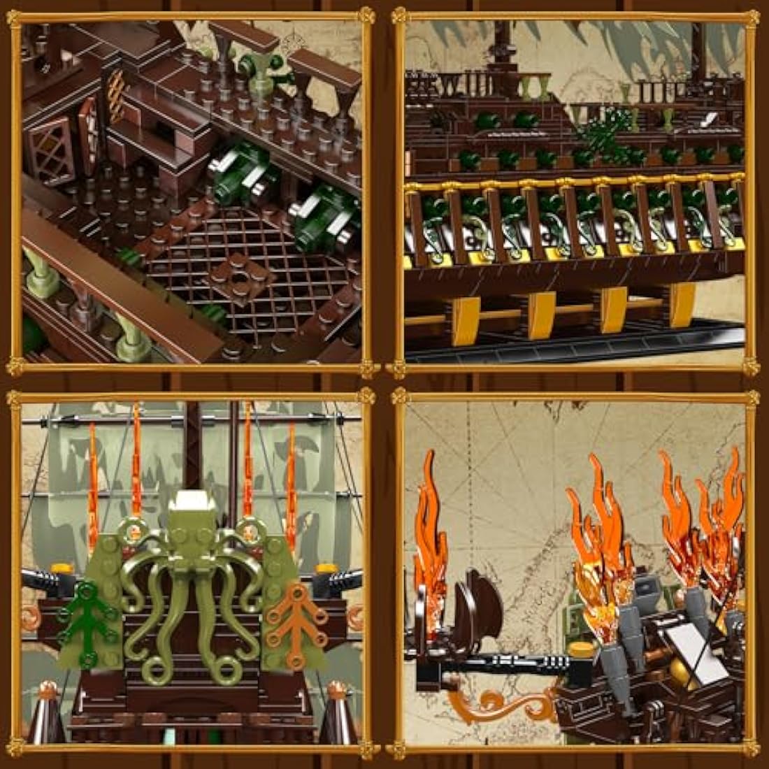 JMBricklayer Ghost Pirate Ship Model Kit - 4364 Piece Building Blocks