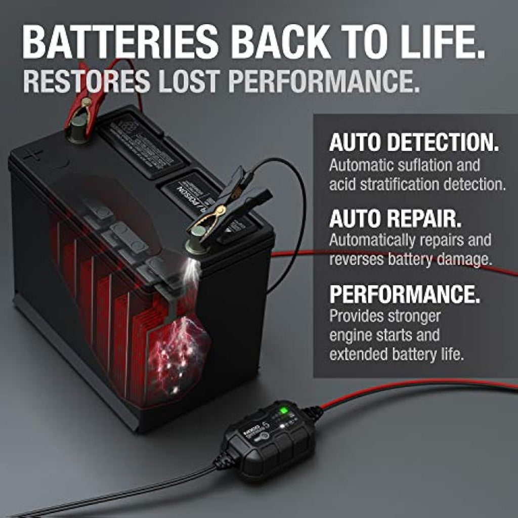 NOCO GENIUS5 5A Smart Battery Charger - 6V/12V Maintainer & Desulfator