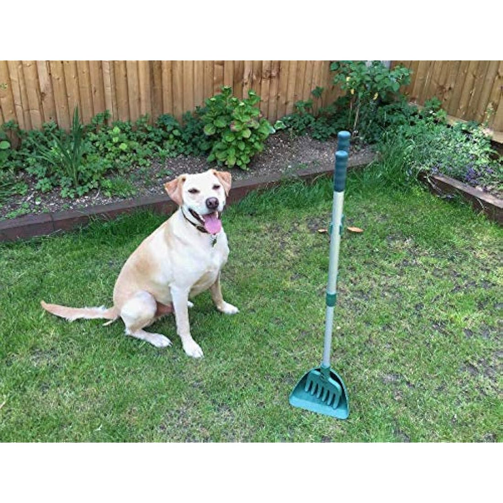 MDC Long Handled Pooper Scooper – No-Bend Dog Waste Rake and Scoop