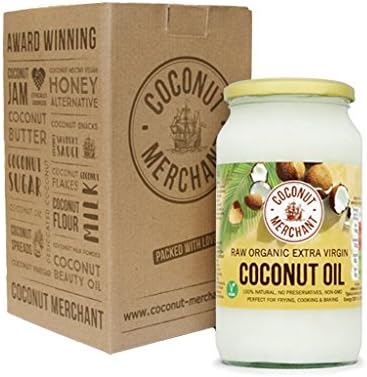 Coconut Merchant Organic Extra Virgin Coconut Oil – Raw & Cold Pressed 1L x2
