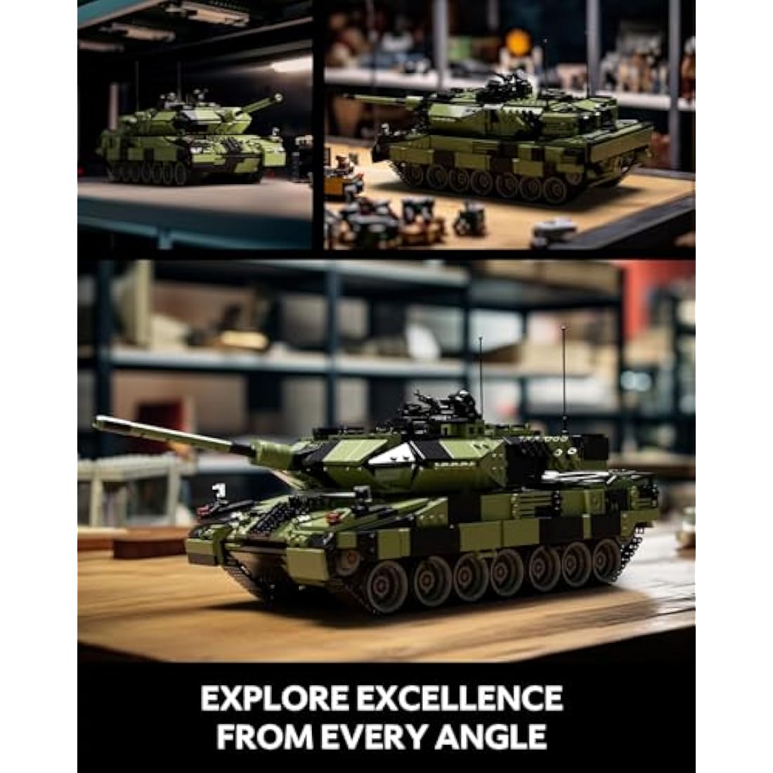 Nifeliz Leopard II A7 WW2 Military Tank Building Set - 2068 Pieces