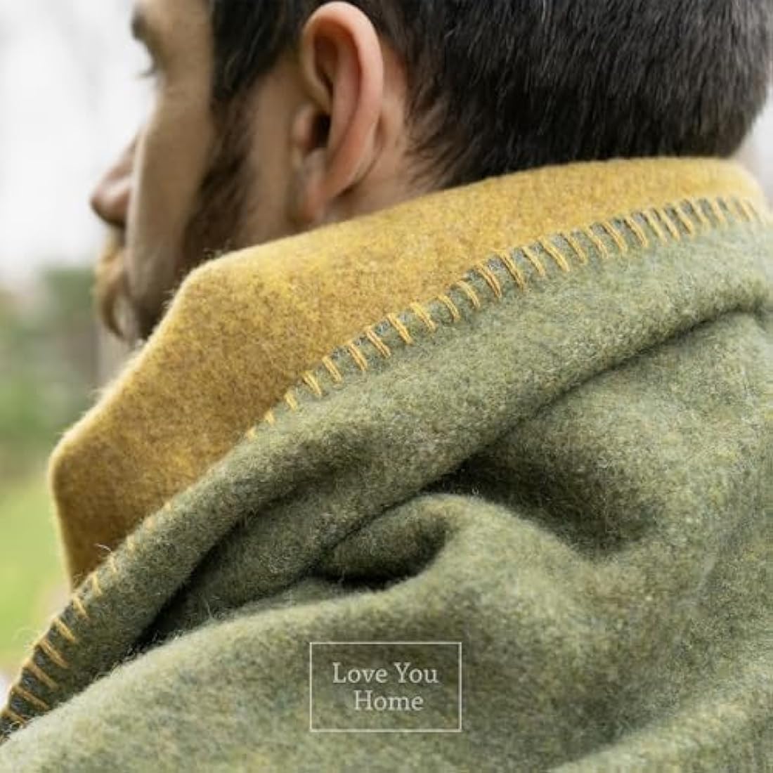 LYHome Merino Wool Travel Blanket – Warm Outdoor Camping Throw, 59x84 in