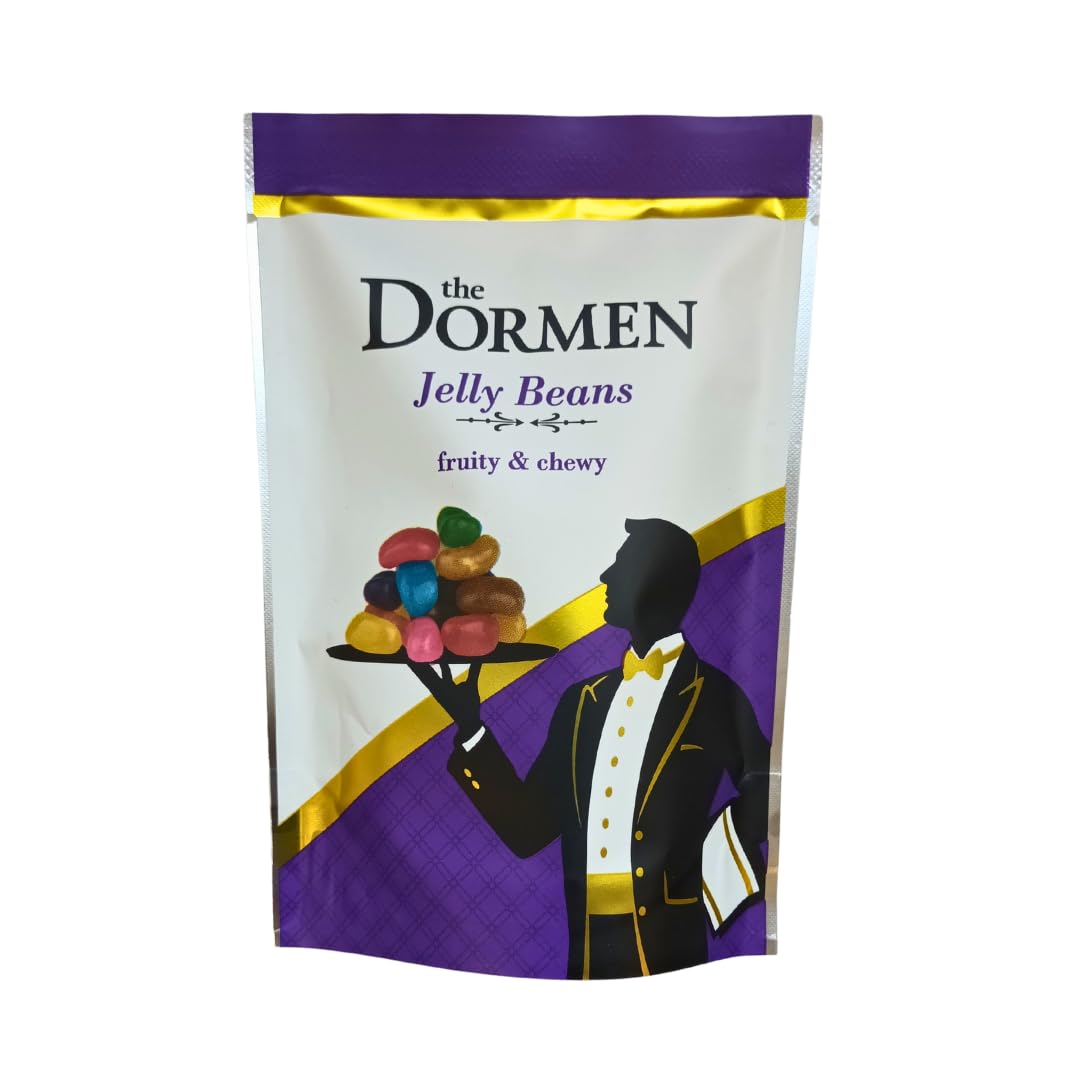 The Dormen Fruity Jelly Beans – Gluten-Free Bulk Candy (8 x 130g Packs)