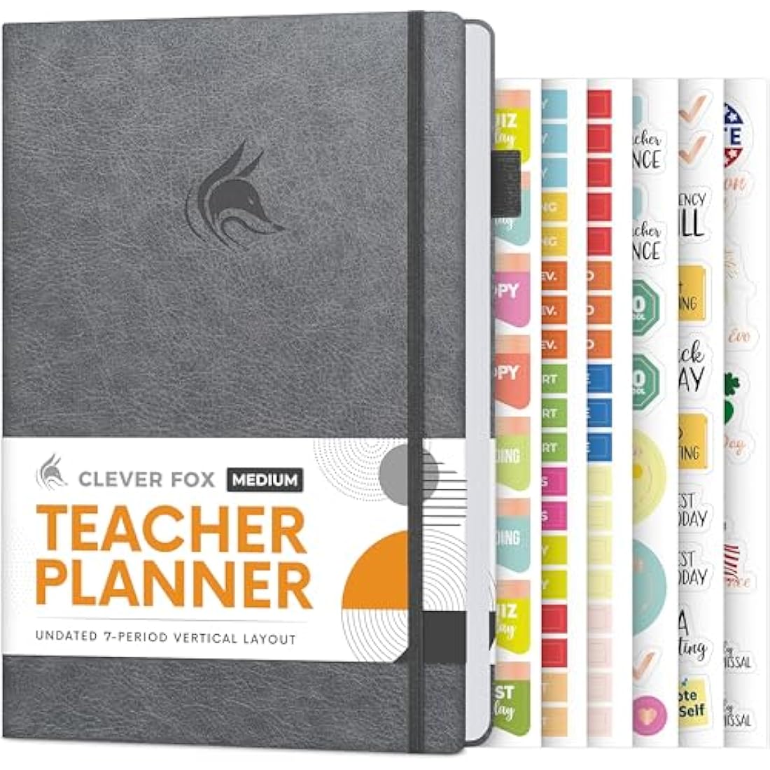 Clever Fox Teacher Planner – Undated A5 Hardcover Lesson Plan Book