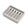 Topsky Stainless Steel Soap Dish Holder – Ceramic Draining Soap Saver
