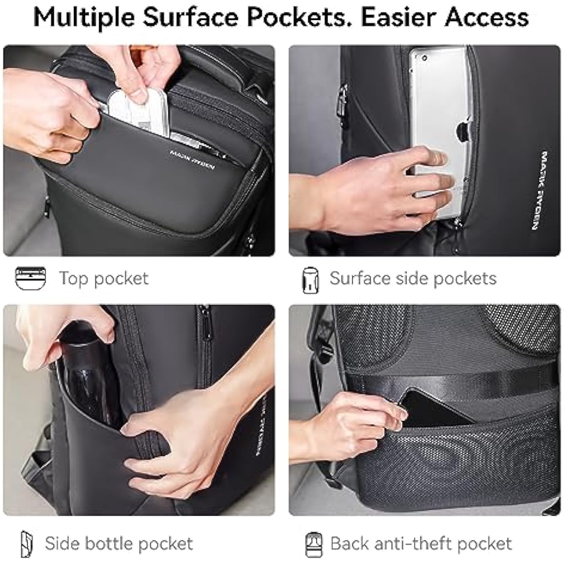 Mark Ryden 17.3" Laptop Backpack – Waterproof Business Travel Bag