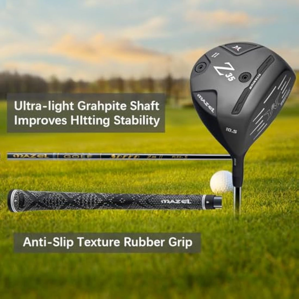 MAZEL Titanium Golf Driver for Men | 460CC Right Handed Cup Face