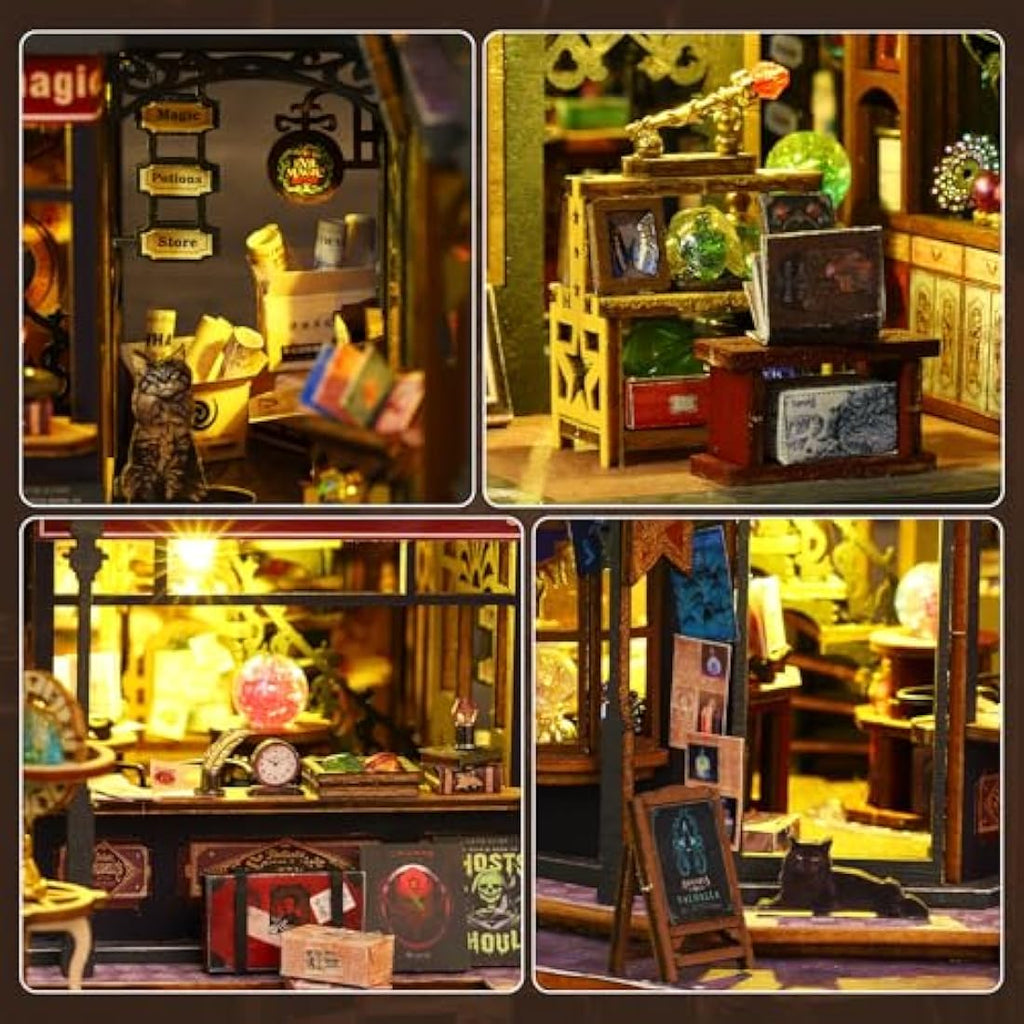 Jolof Store DIY Miniature Dollhouse Kit – Holo Magic City Wooden House