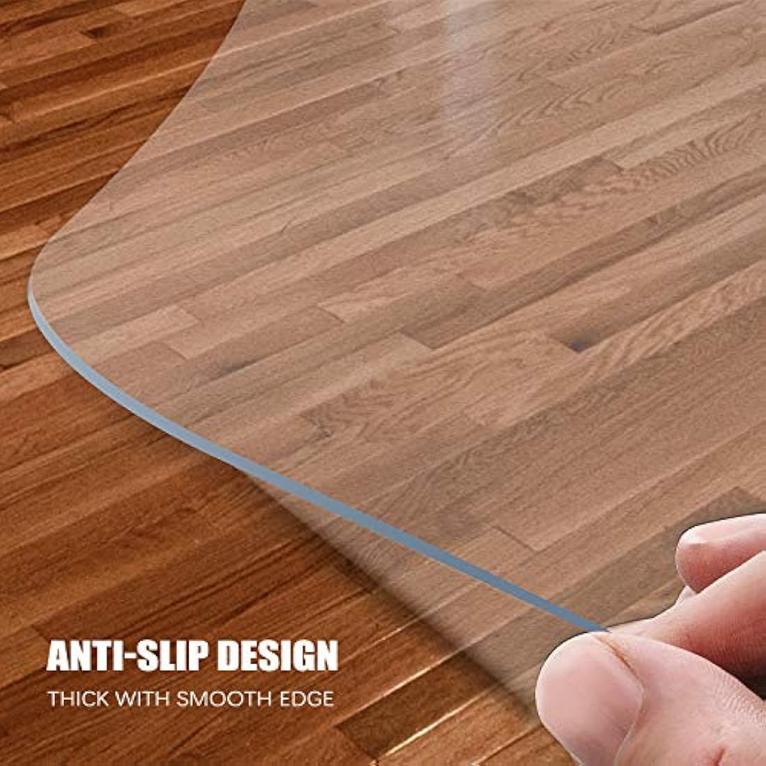 Kuyal Clear PVC Chair Mat for Hard Floors | 90x120cm Office Floor Protector
