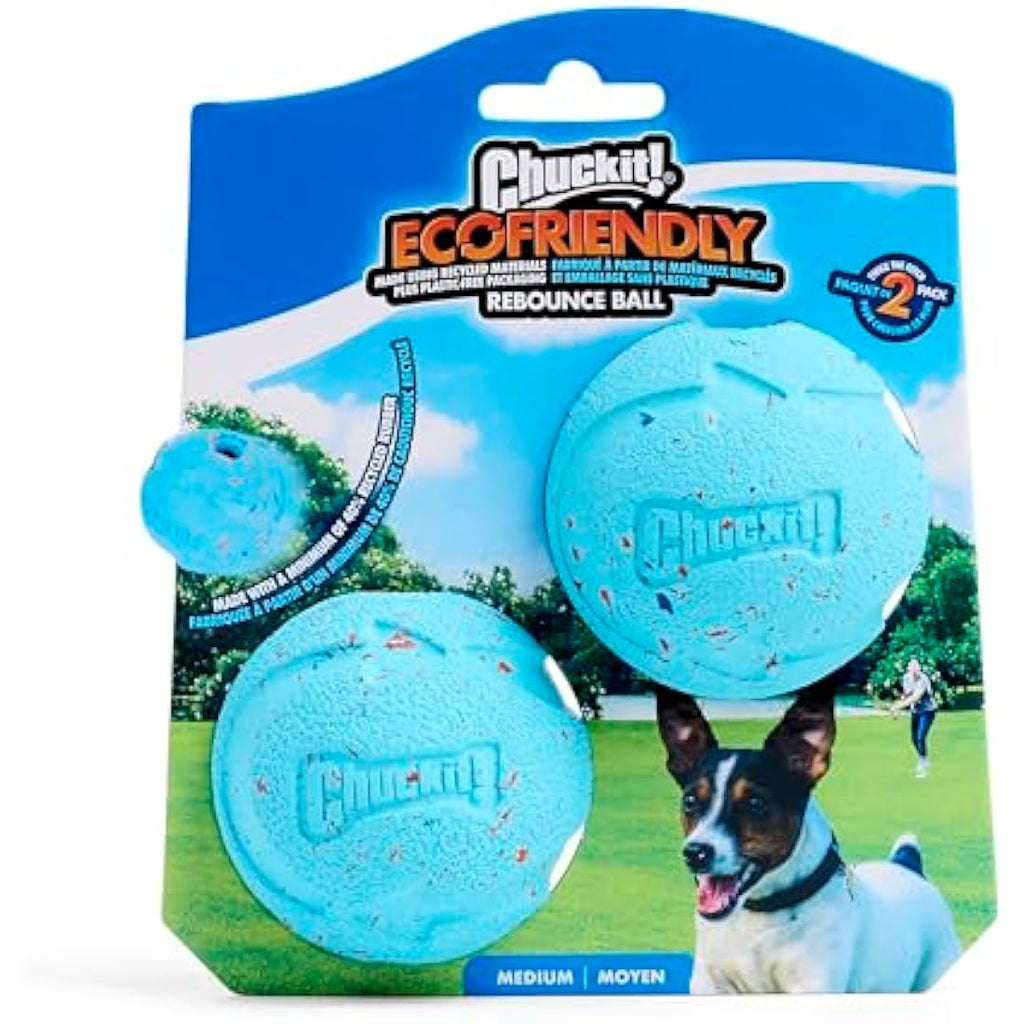 Chuckit! Rebounce Ball 2-Pack – Durable Rubber Fetch Dog Toy, Medium